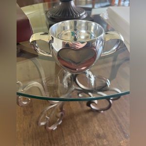 Nambe baby discontinued cup with hearts